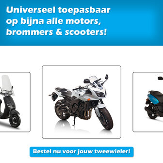 Motorhoes / Scooterhoes / Brommerhoes Zwart - 4 Maten