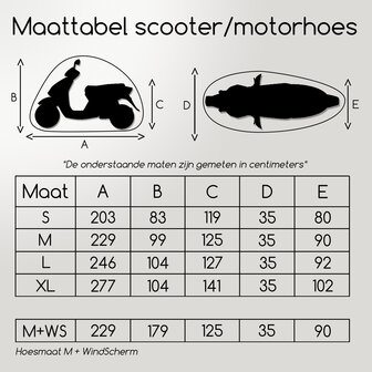 Beschermhoes / Scooterhoes Piaggio MP3 - Maat M &amp; L