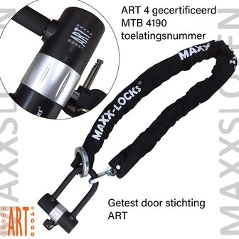 Bootslot / Motorslot Maxx-Locks Tirau ART 4 loop + verlengde U-beugel - 300 cm