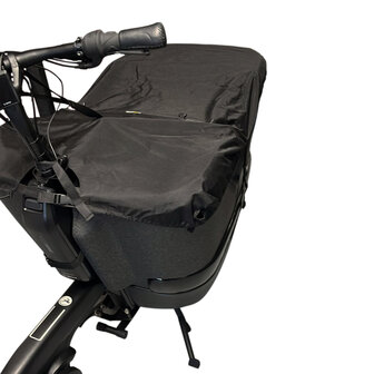 Maxxcovers Bakfiets Beschermhoes - Front Cover Cargo 2 Wieler &ndash; Universeel toepasbaar- Zwart