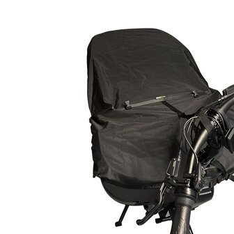 Maxxcovers Bakfiets Beschermhoes - Front Cover Cargo 2 Wieler &ndash; Universeel toepasbaar- Zwart