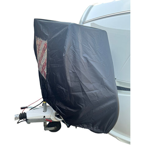 Fietsendrager hoes – Met insteek vak- hoes voor 1 of 2 fietsen - 150D Polyester - Camper en Caravan - Zwart