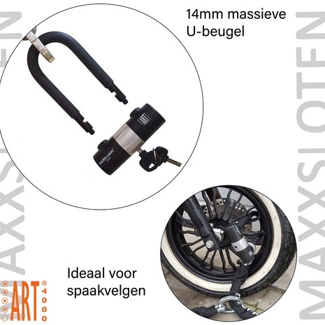 Bootslot / Motorslot Maxx-Locks Tirau ART 4 loop + verlengde U-beugel - 300 cm